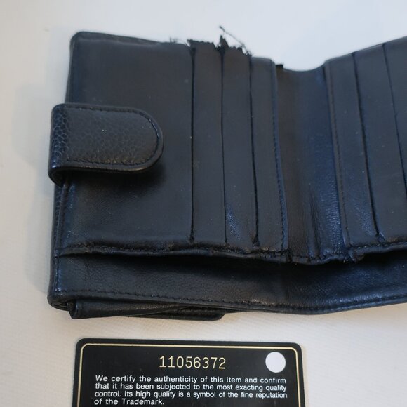 Authentic Womens Chanel Caviar Black Interlocked CC Bi-Fold Wallet - Picture 8 of 12